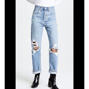 AGOLDE 90s Mid Rise Straight Fit Jeans , medium washed, Size 28 M77